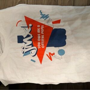 Vintage White Tee sleeveless with Crystal Pepsi Logo